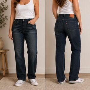 Levis 505 Straight Leg Jeans Husky Dark Wash Indigo Denim 14H W31 L28